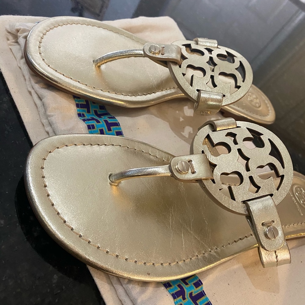 Spark Gold Tory Burch Miller Sandals
